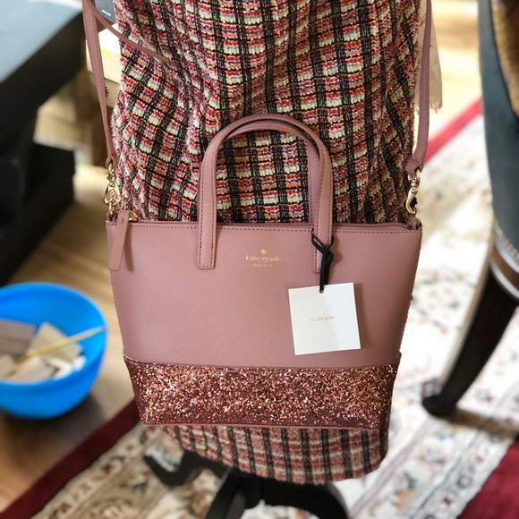 NWT Kate spade Greta court Glitter handbag - Picture 7 of 8